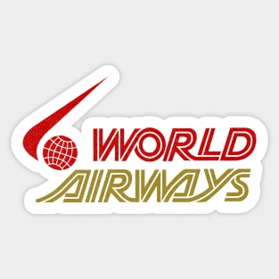 Retro Airlines - World Airways Oakland CA 1975 Sticker